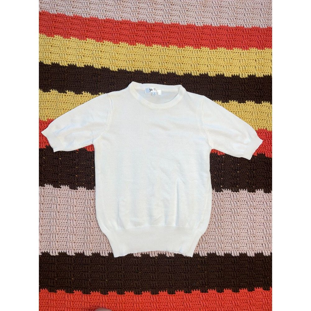 Cream Knit Sweater by Ye Mak, Size Small